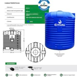 CISTERNA USO RUDO 10000 AZUL