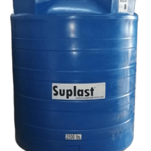 Cisterna 2,500 lts Vertical color Azul marca SUPLAST