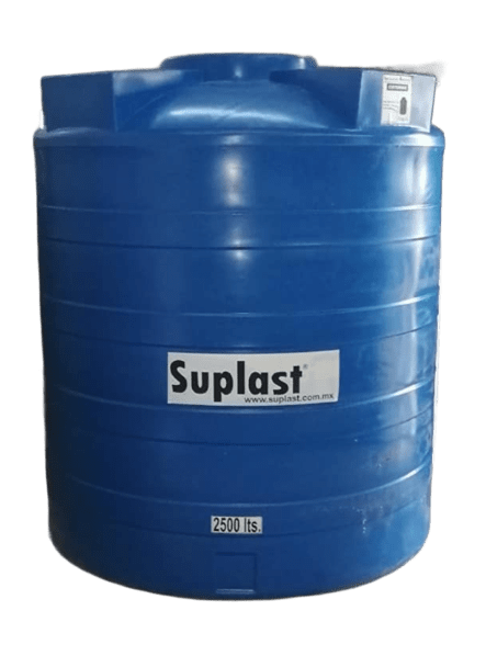 Cisterna 2,500 lts Vertical color Azul marca SUPLAST