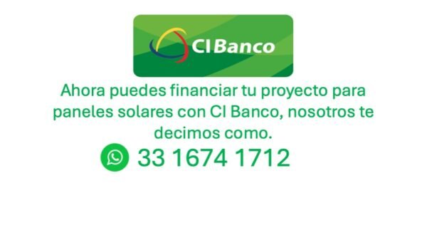 FINANCIAMIENTO CI BANCO PARA PANELES SOLARES