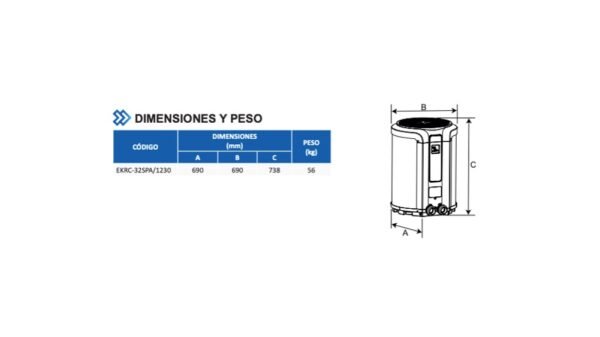 Bomba de calor para alberca serie EKRC de 32,000 BTUs - Image 3