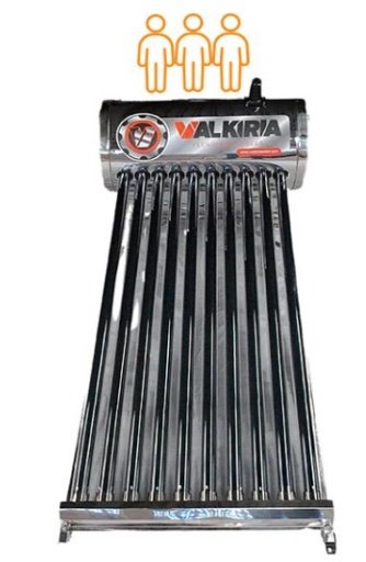 calentador solar valkiria 10 tubos 130 litros gravedad